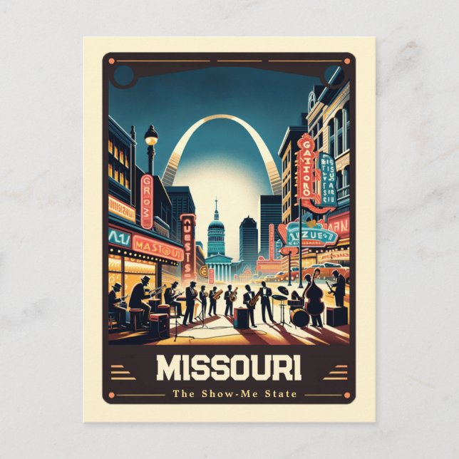 Postal Missouri | Vintage patriótico (Anverso)