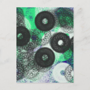 Postal misterio del círculo negro y oscuridad