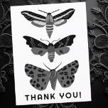 Postal Mística Mágica Mentes Negro y Blanco GRACIAS<br><div class="desc">Cambie el texto,  el tipo de letra y los colores de esta postal de personalizable. Mano dibujada por mí para ti. Revisa mi tienda para más diseños de tarjetas o hazme saber si quieres algo personalizado!</div>
