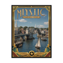 Místico Connecticut Arte Deco Vintage Edad Dorada
