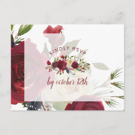 Postal Mistletoe Manor Winter Wedter Meal Choice RSVP