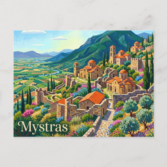 Postal Mistra Grecia (Anverso)