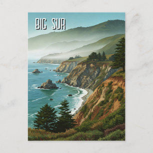 Postal Misty Big Sur California Travel