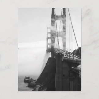 Postal Misty Golden Gate Bridge II