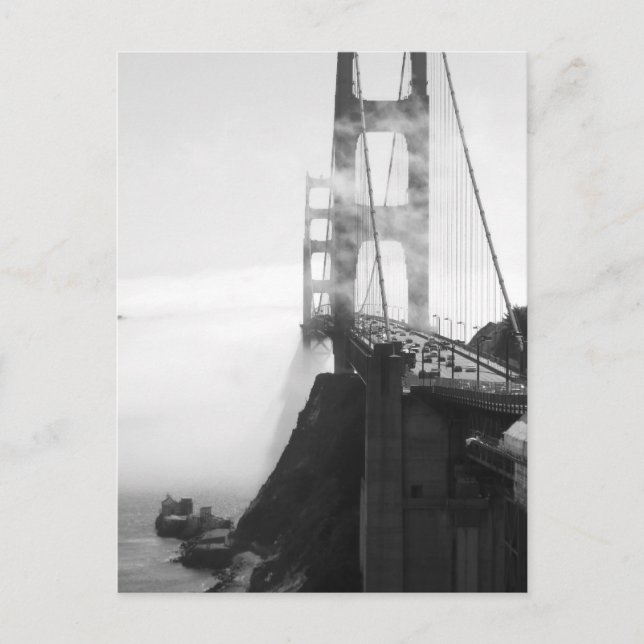 Postal Misty Golden Gate Bridge II (Anverso)