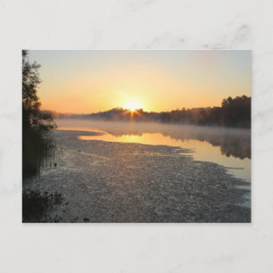 Postal Misty Lake Sunrise