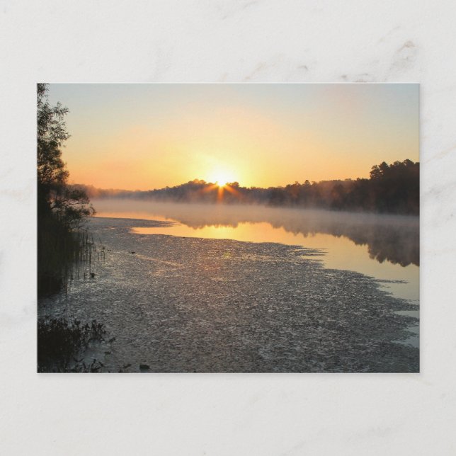 Postal Misty Lake Sunrise (Anverso)
