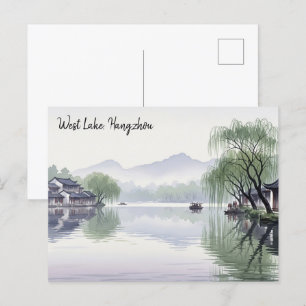Postal Misty Morning Hangzhou West Lake Hangzhou