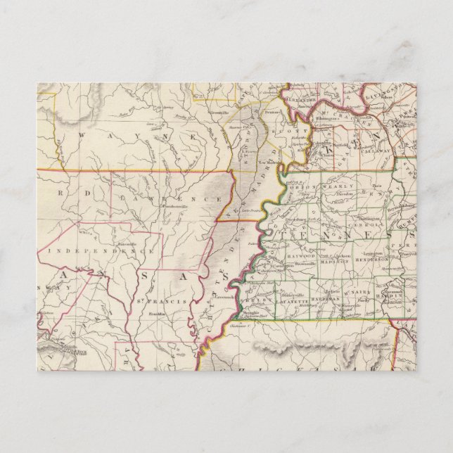 Postal Misuri, Ill, Ky, Tenn, Ala, Miss, Arca (Anverso)