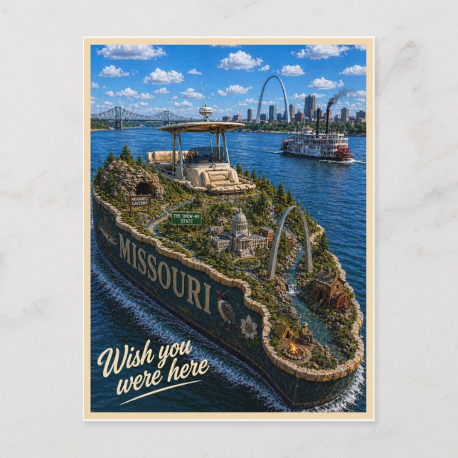 Postal Misuri | Wish You Were Here | State Series (Anverso)