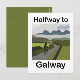 Postal Mitad de camino a Galway viaje por carretera