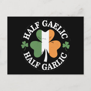 Postal Mitad gaélico mitad ajo irlandés italiano St. Patr