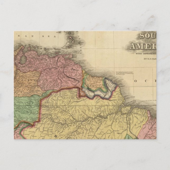 Postal mitad norte de Sudamérica (Anverso)