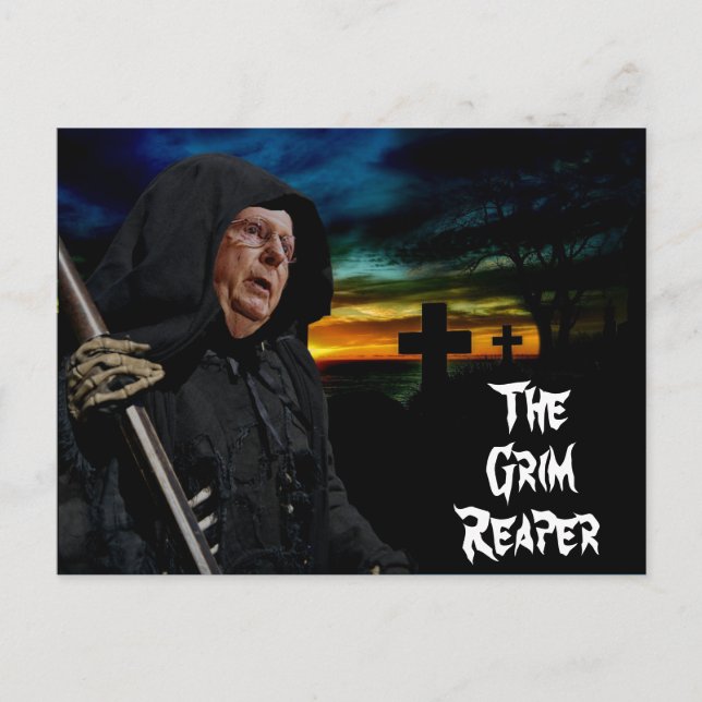 Postal Mitch McConnell Grim Reaper (Anverso)