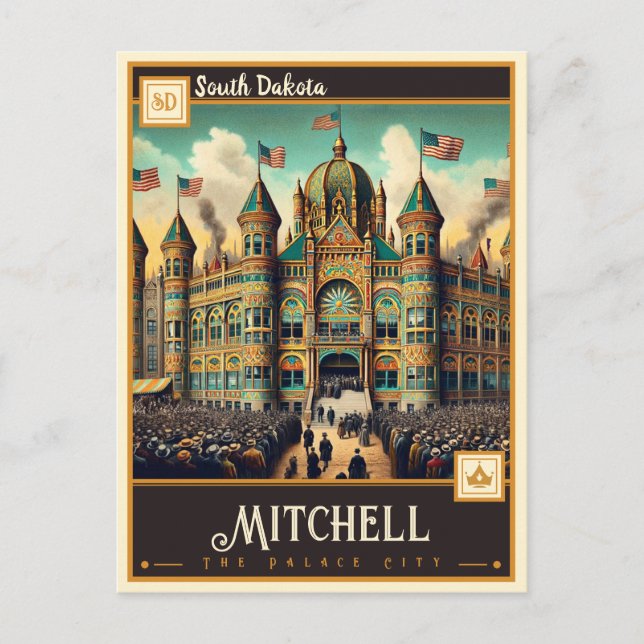 Postal Mitchell, Dakota del Sur | Vintage (Anverso)