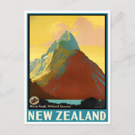 Postal Miter Peak New Zealand vintage