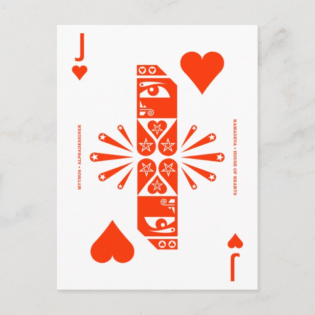 Postal Mithos Kamadeva Jack of Hearts (Anverso)