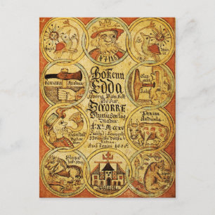 Postal Mitología Edda Norse