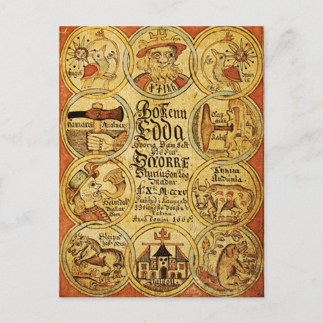 Postal Mitología Edda Norse (Anverso)