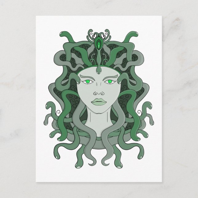 Postal Mitología griega de la gorra de serpiente Medusa G (Anverso)