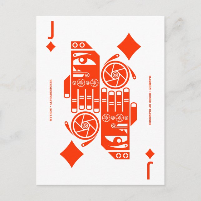 Postal Mitos Mammon Jack de Diamantes (Anverso)