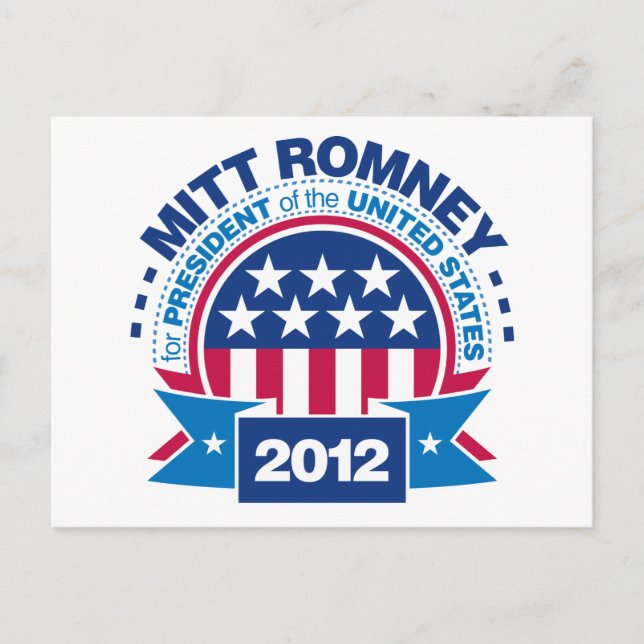 Postal Mitt Romney para el presidente 2012 (Anverso)