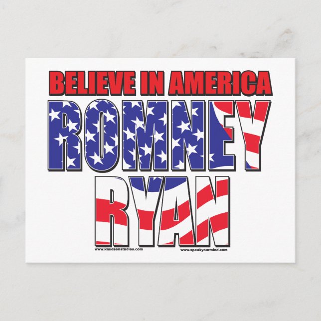 Postal Mitt Romney y Paul Ryan (Anverso)