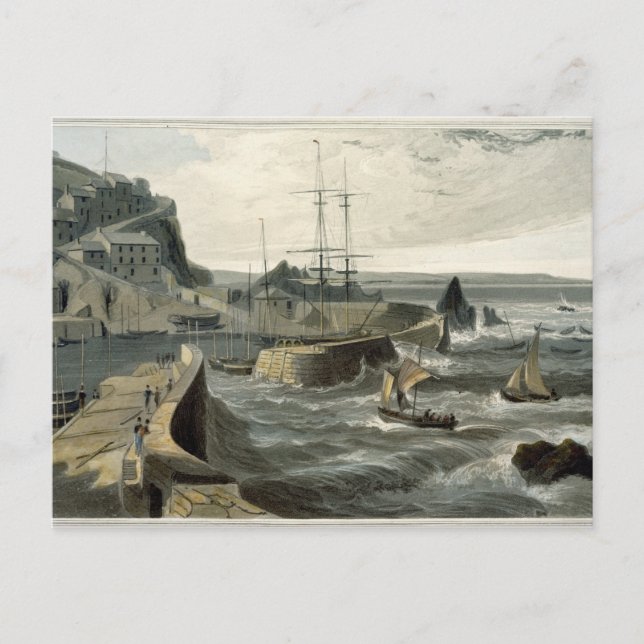 Postal Mivagissey, Cornwall, del Volumen VIII de 'A Voyag (Anverso)