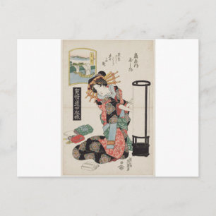 Postal Miya: Yashio de Ôgiya de Keisai Eisen