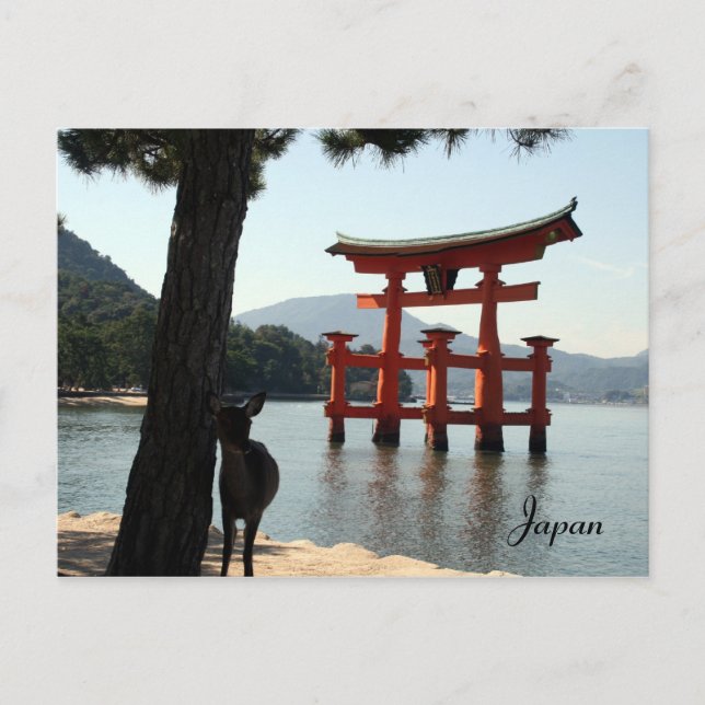 Postal miyajima deer (Anverso)