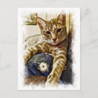Postal Miyu Cat Art