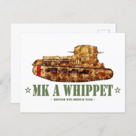Postal MK A Whippet World War One British Medium Tank WWI