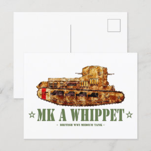 Postal MK A Whippet World War One British Medium Tank WWI