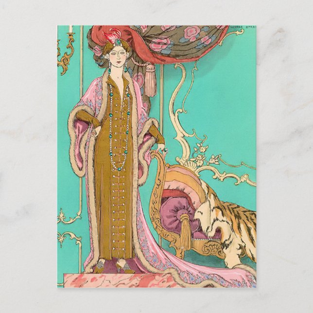 Postal Mlle Marnac por George Barbier (Anverso)
