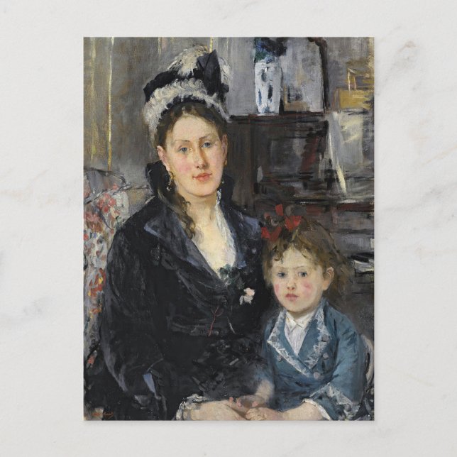 Postal Mme Boursier y su hija | Berthe Morisot (Anverso)