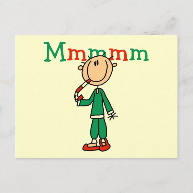 Postal Mmmm Candy Canes camisetas y regalos (Anverso)