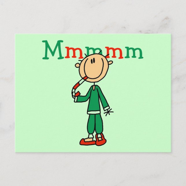 Postal Mmmm Candy Canes camisetas y regalos (Anverso)