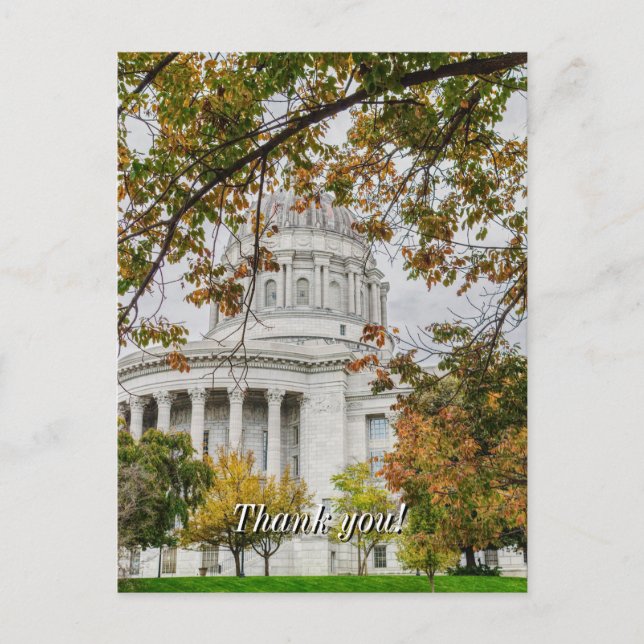 Postal MO Capitol Autumn Gracias Postcard (Anverso)