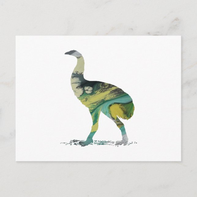 Postal Moa Bird Art (Anverso)