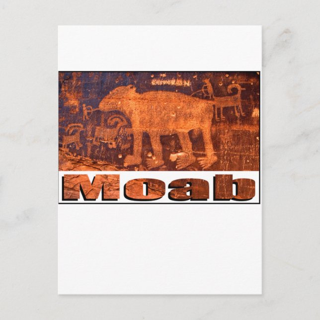 Postal Moab Bear Petroglyph (Anverso)