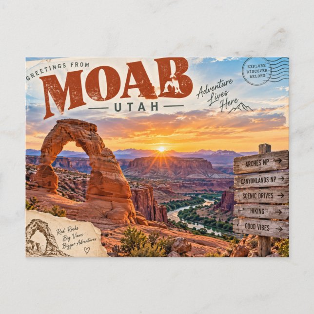 Postal Moab, Utah (Anverso)