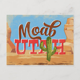 Postal Moab Utah Personalizado Deert Vintage Viajes de ép
