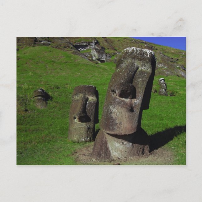 Postal Moai en Isla de Pascua (Rapa Nui) (Anverso)