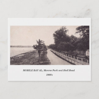 Postal Mobile Alabama AL, Monroe Park vintage del siglo X