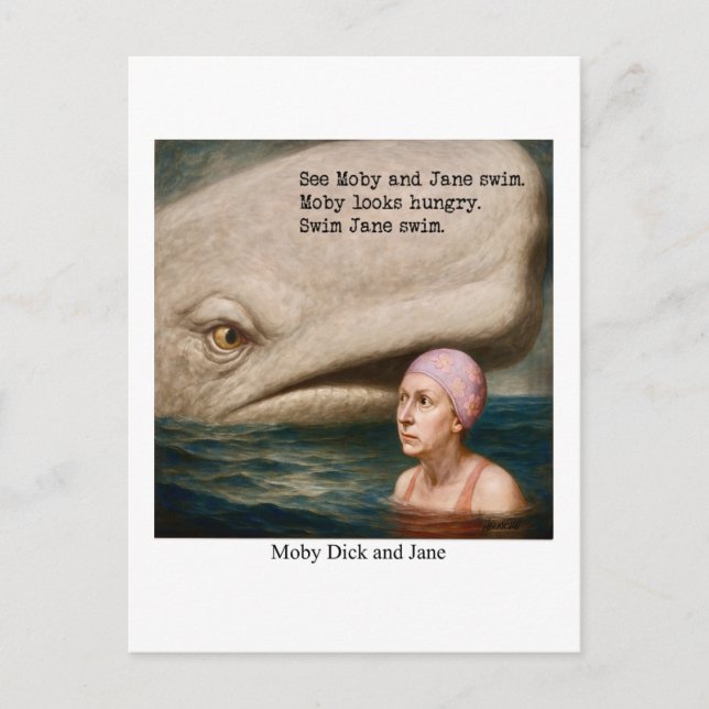 Postal Moby Dick y Jane (Anverso)