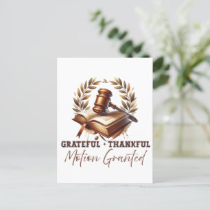 Postal Moción de agradecido concedida - cita de abogado