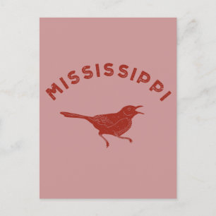 Postal Mockingbird Mississippi State Bird Maroon