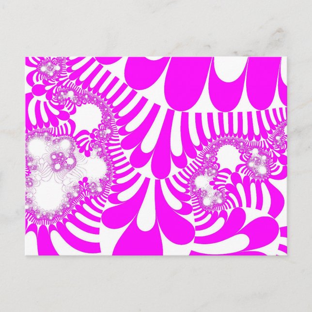 Postal Mod rosa y blanco (Anverso)