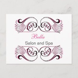 Postal moda blanca rosada Negocio Gracias Cartas