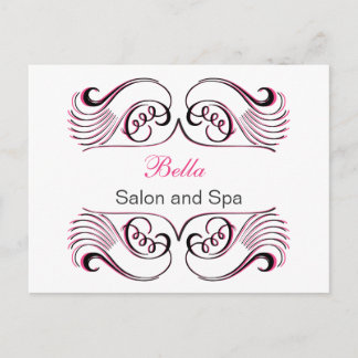 Postal moda blanca rosada Negocio Gracias Cartas